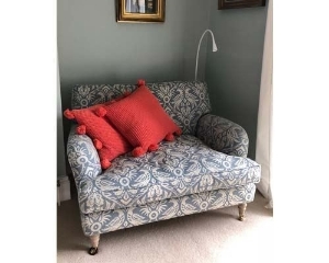 Alwinton Snuggler in Clarke & Clarke Harewood Chambray