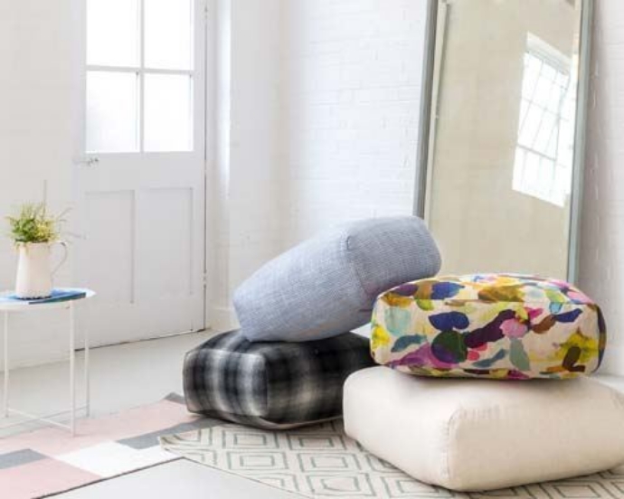 Photoshoot Images: Pulborough Footstools in Patterns and Plains