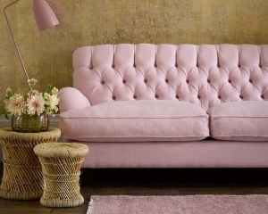 Chiddingfold 2.5 Seater Sofa in Designer Guild Brera Linen Pale Rose