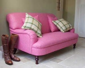 Holmfirth-2 Seater Sofa in Moon Parquet Wool