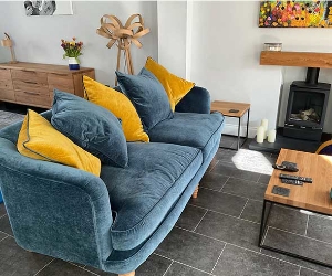 Helmsley 4 Seater Sofa in Warwick Velluto Denim