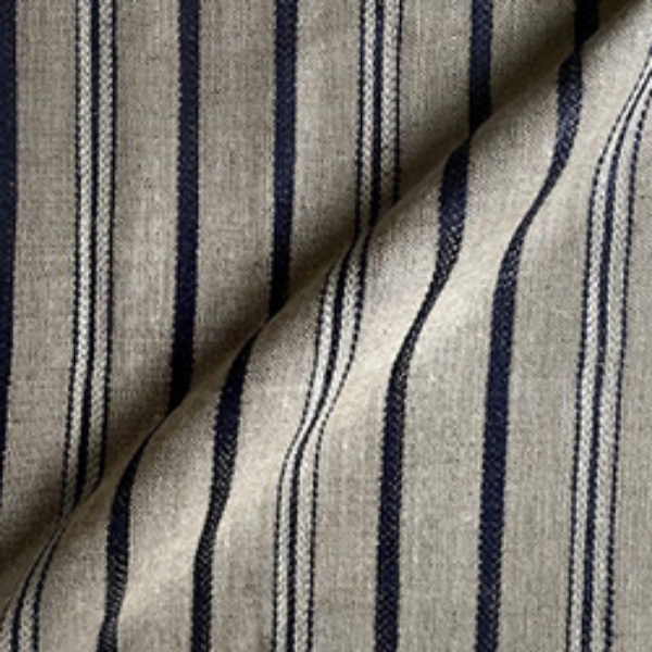 Fabric Carthorpe Woven Linen Stripe: Blue