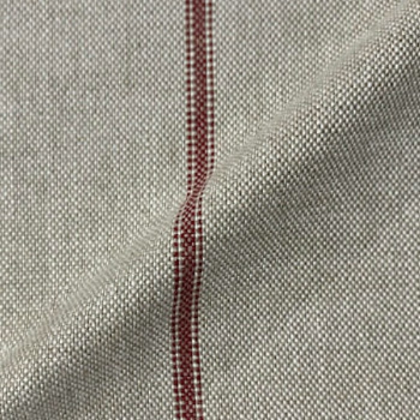 Fabric Grain Sack Stripe Linen: Red