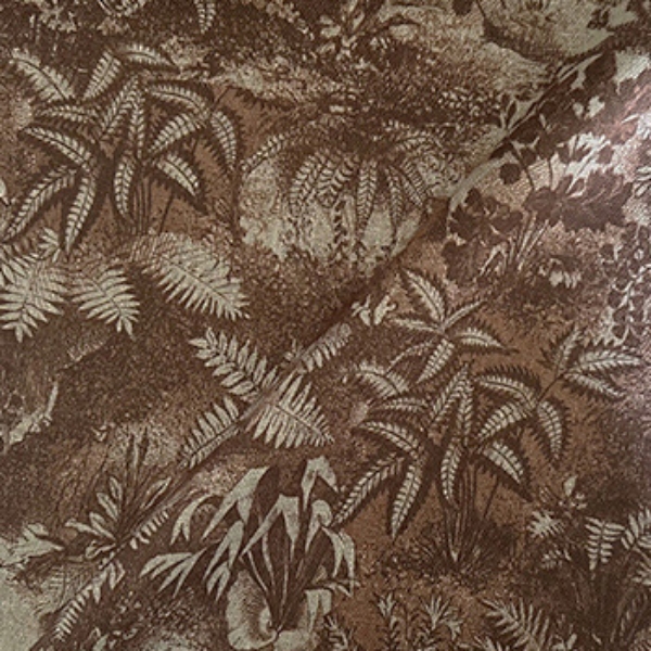 Fabric RHS Botanicals - Ferns Toile: Terracotta