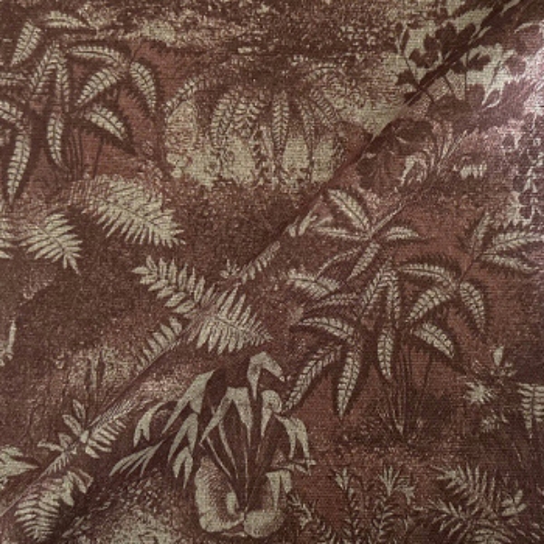 Fabric RHS Botanicals - Ferns Toile: Burnt Umber