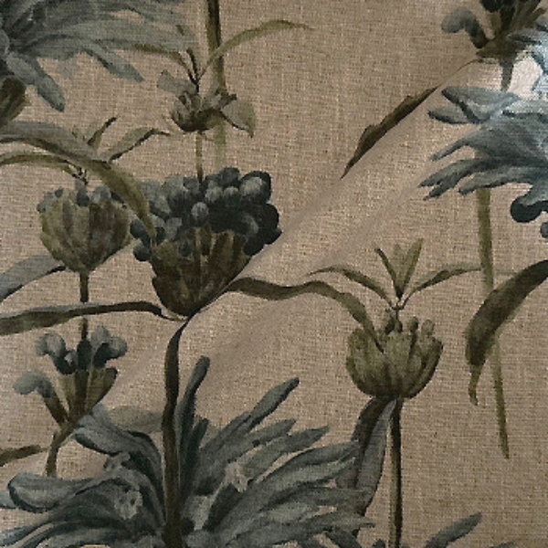 Fabric RHS Botanicals - Henry Moon Lions Tail: Teal