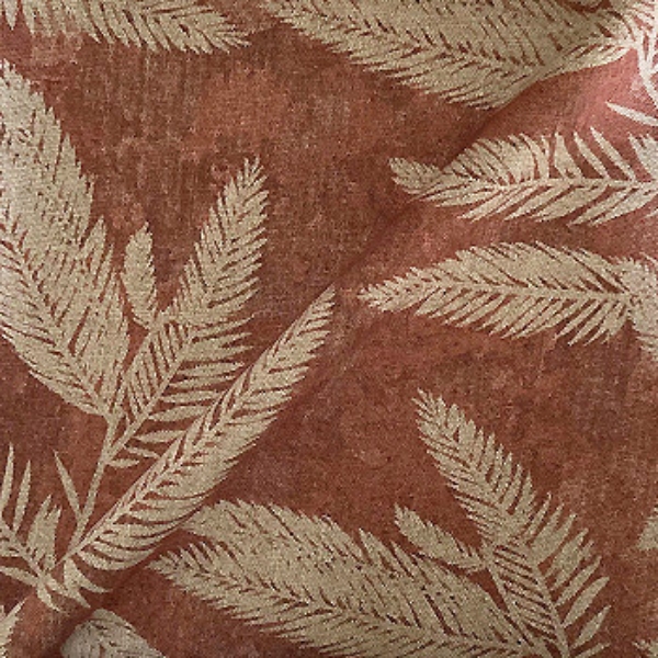 Fabric RHS Botanicals - Palm Leaf: Terracotta