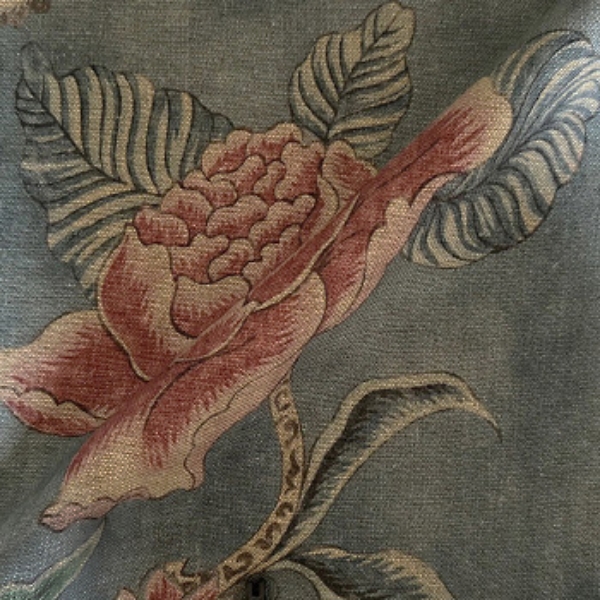 Fabric Floral Linen: Alice in Wonderland Sapphire