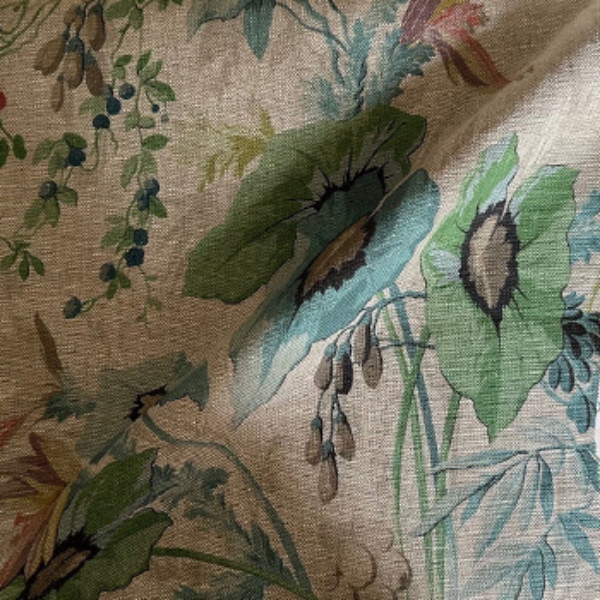 Fabric Jungle Jaded Linen: Natural