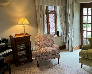 Lyndhurst Chair in V&A Brompton Collection Coromandel Terracotta