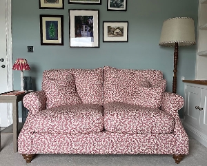 St Mawes 2.5 seater sofa in Sanderson Truffle Damson