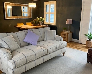 Alwinton 3 Seater Sofa in Grain Sack Linen Blue