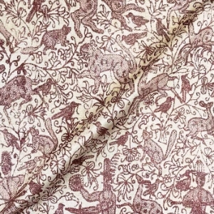 V&A Threads of India Opulent Velvets - Forest Creatures: Burnt Umber