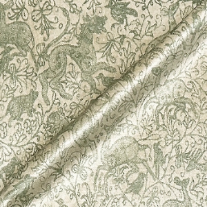 V&A Threads of India Opulent Velvets - Forest Creatures: Spring Green