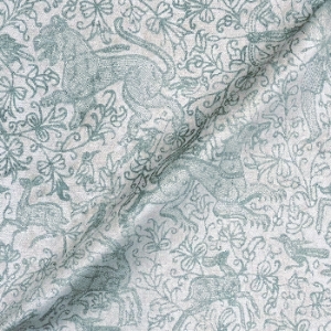 V&A Threads of India Opulent Velvets  - Forest Creatures: Sea Mist