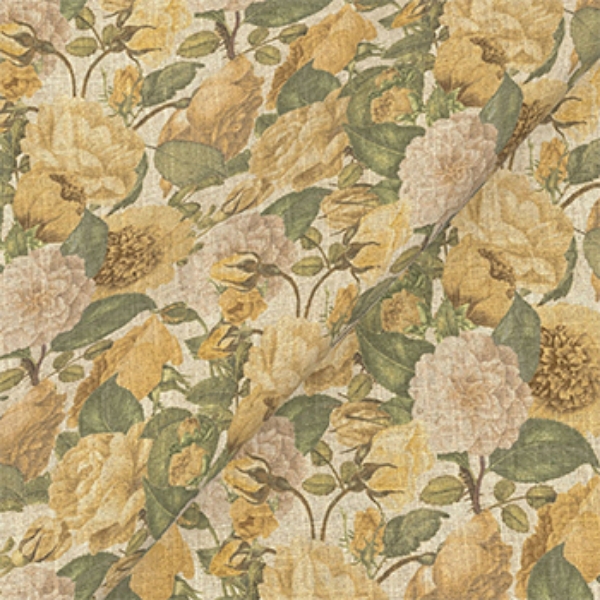 Exclusive Fabric RHS Etta's Bouquet All Over: Summer