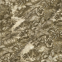 RHS Botanicals on Velvet - Ferns Toile: Olive