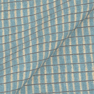 V&A Threads of India on Linen - Ikat Mirage: Mineral Blue