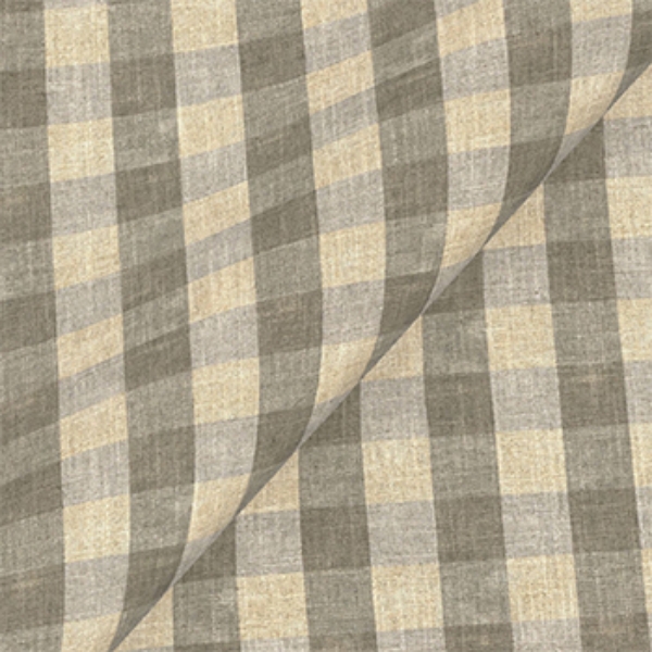 Exclusive Fabric Sussex Gingham Small: Bark