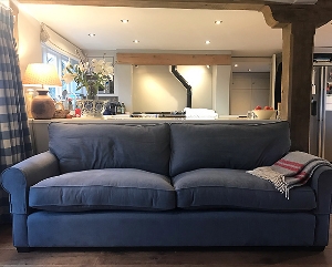 Bignor 4 Seater Sofa in Linara Lead