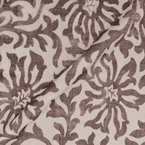 Spill Resistant V&A Floral Scroll: Cacao