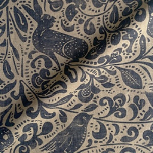 Spill Resistant V&A Bird and Rabbit: Navy
