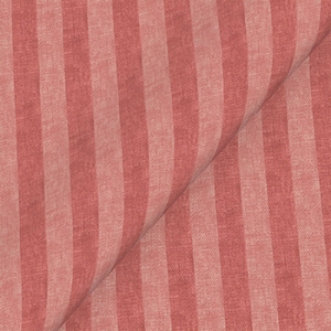 Spill Resistant Furrow Stripe Narrow: Tuscan Red