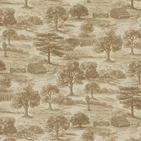 Spill Resistant Woodland Toile: Sandstone