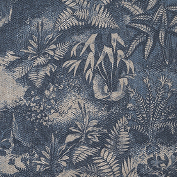 RHS Botanicals - Ferns Toile: Indigo