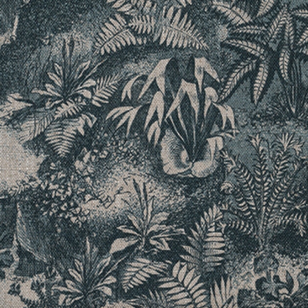 RHS Botanicals - Ferns Toile: Teal
