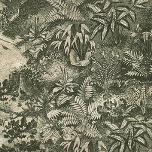 RHS Botanicals on Velvet - Ferns Toile: Forest