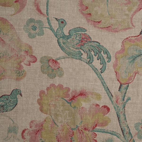 Floral Linen: L Oiseaux Dusk