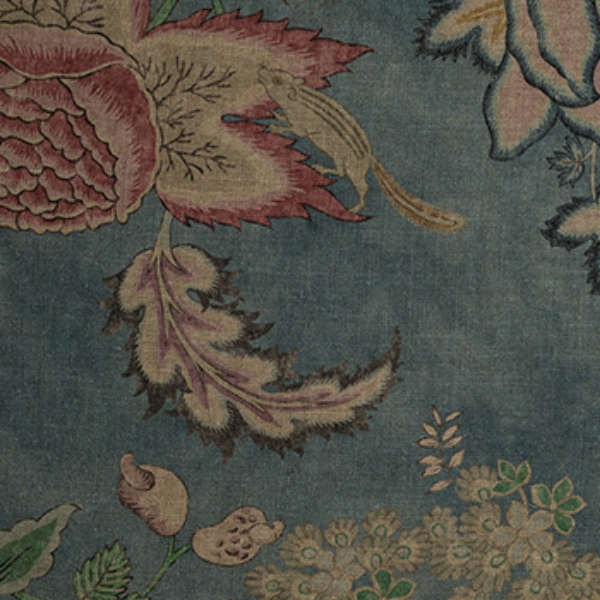 Floral Linen: Alice in Wonderland Sapphire
