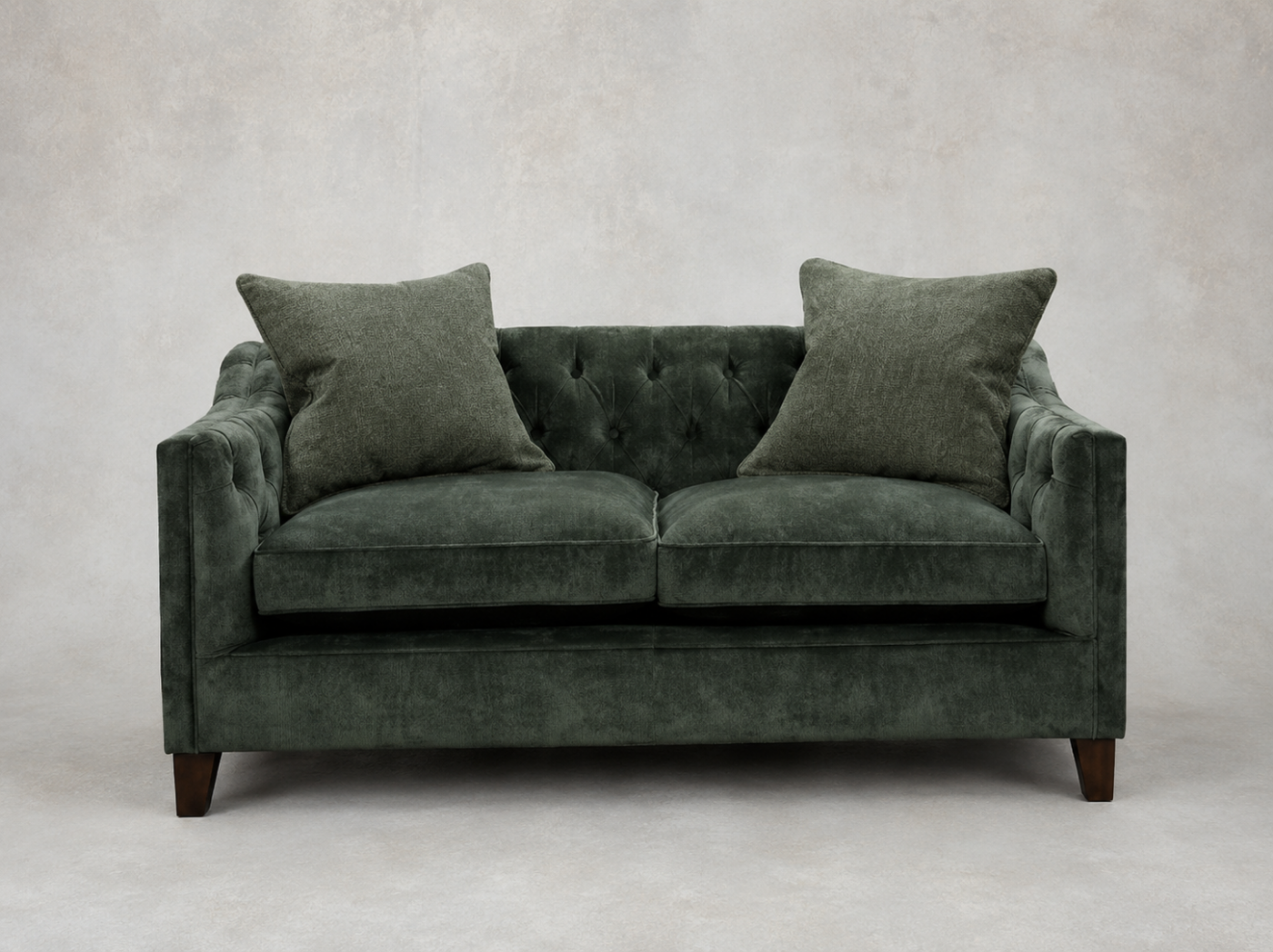 Outlet West Sussex: Haresfield 2 seater sofa dipped arm in Warwick Lovely Velvet Jade