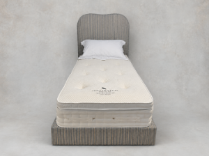 Highgate single bed in Etta’s Stripe Powder Blue