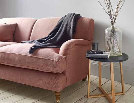 red 3 seater sofa